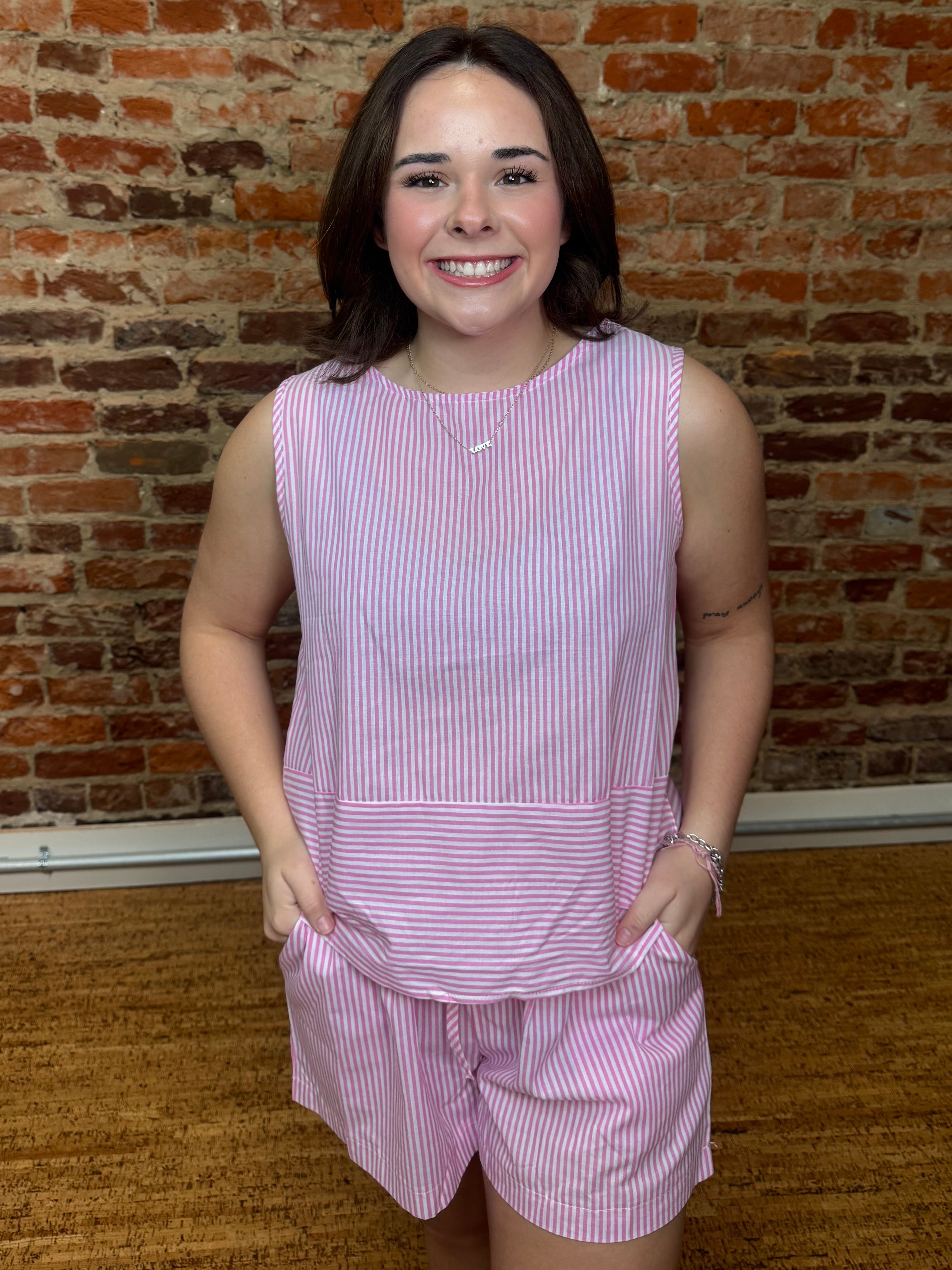 Pink Tide Stripe Set