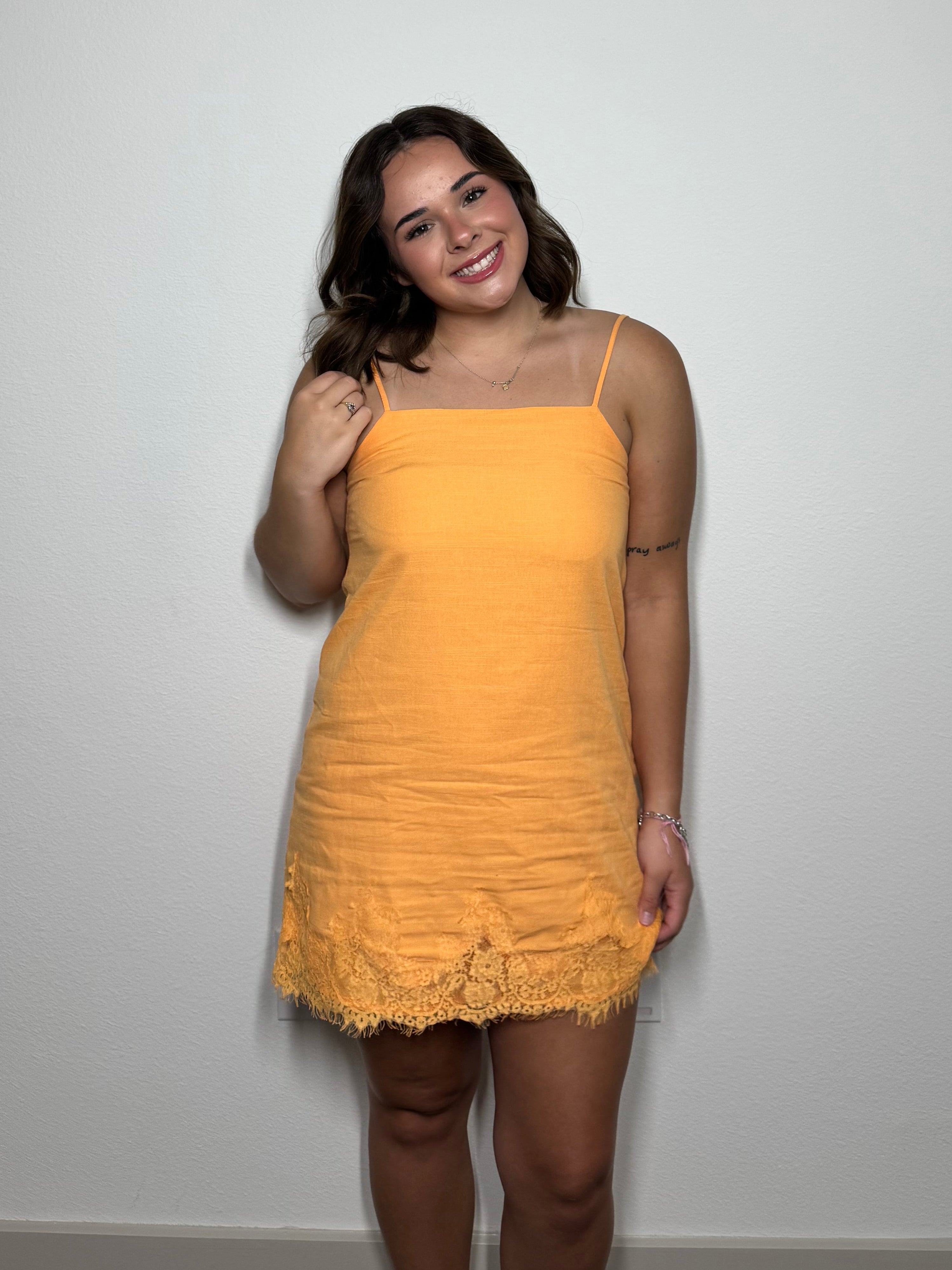 Peachy Lace Dress