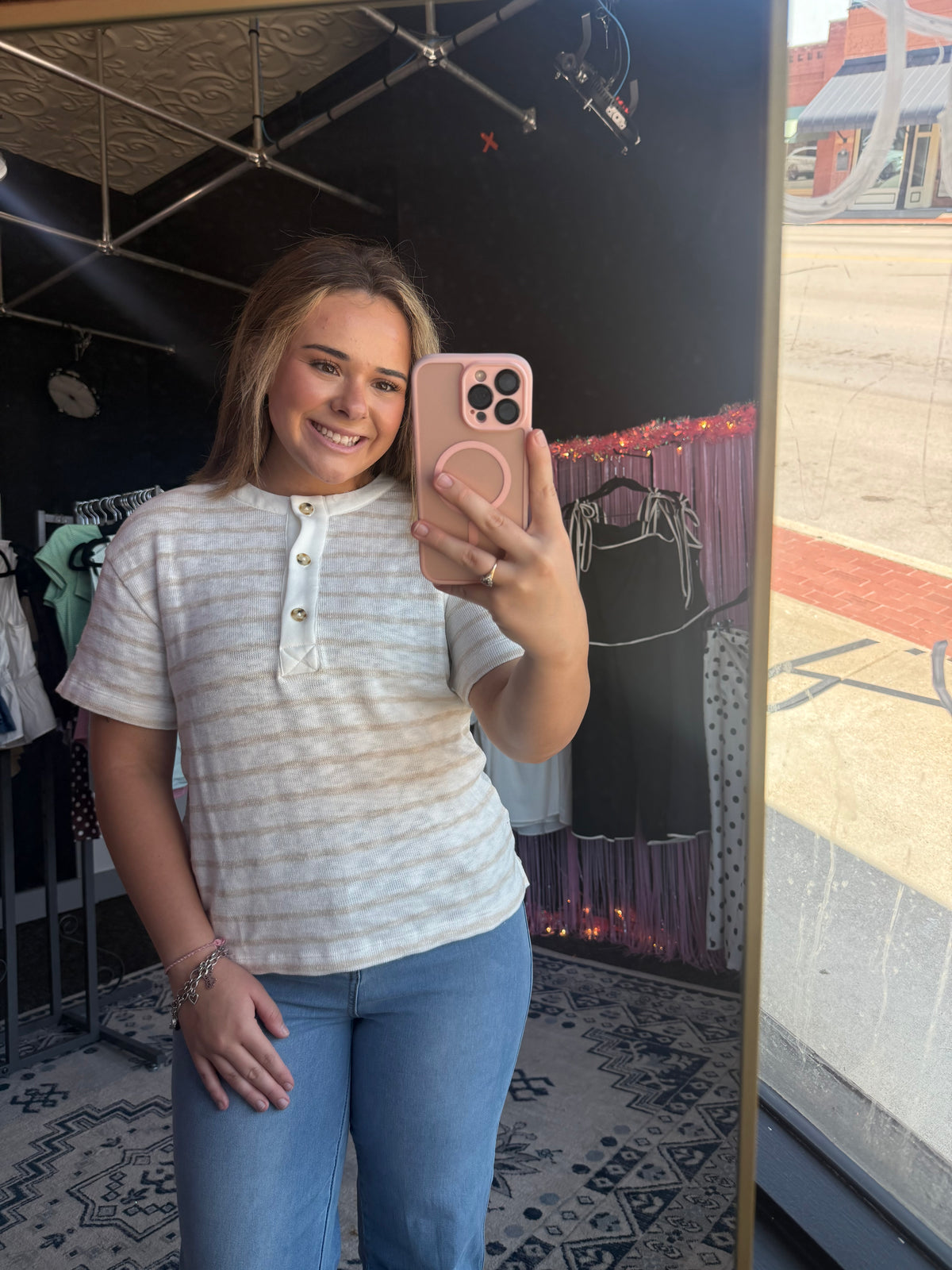 Oatmilk Stripe Top